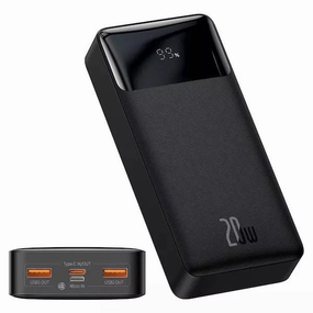 Baseus Bipow Digital Display Power Bank 20000Mah 20W Black Save Big Online Perfect Gift Sale