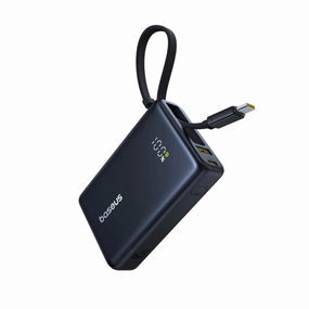 Baseus Picogo 45W 10000Mah Power Bank With Built-In Cable Black Limited Time Sale Special Deal Frenzy