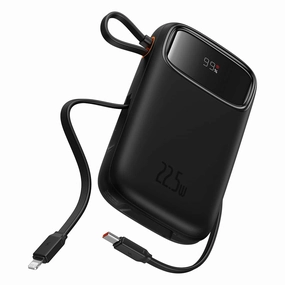 Grab Your Hot Pick Grab Todays Deal Baseus Qpow 2 Dual Cable Digital Display Fast Charge Power Bank 20000Mah 22.5W Black