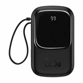 Baseus Qpow Pro 22.5W Digital Display Power Bank 20000Mah With Type C Cable - Black Price Drop Frenzy