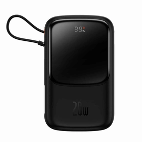 Last Chance Offer Hot Offer Ending Soon Baseus Qpow Pro Digital Display Fast Charge Power Bank 10000Mah 20W Iphone Edition - Black