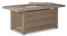 Beachcroft - Outdoor Fire Pit Table - Brownoutdoor fire table set with chairs