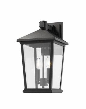 Beacon Two Light Outdoor Wall Sconce BlackOutdoor wall sconces with motion sensor