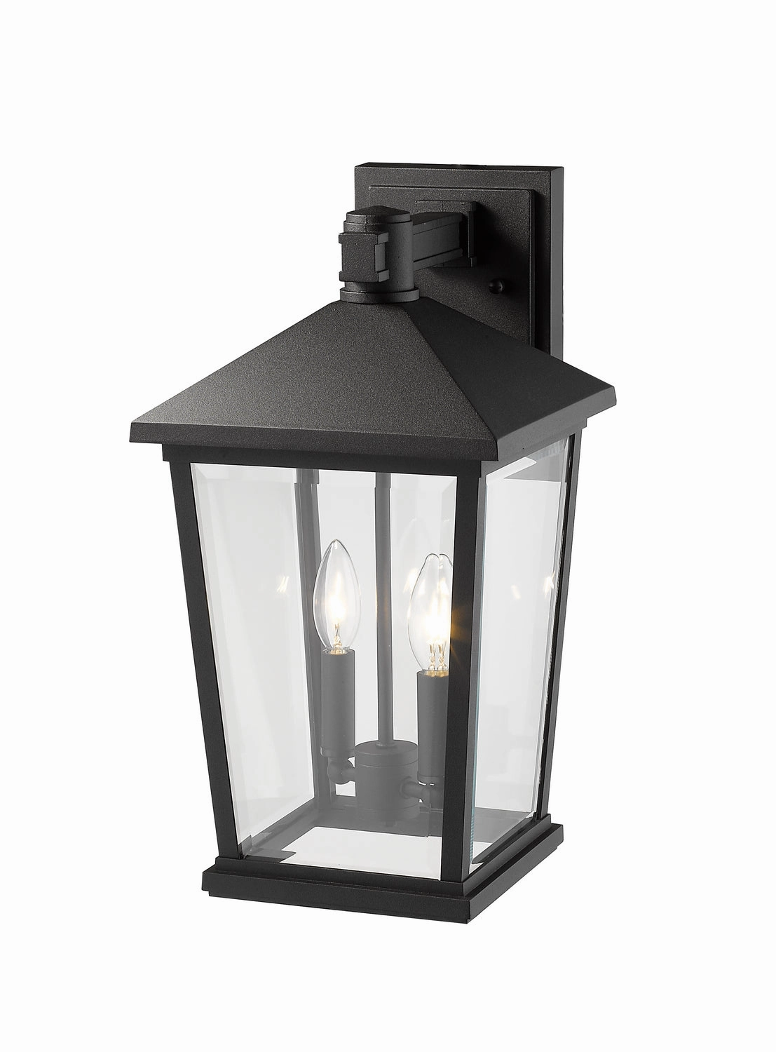 Beacon Two Light Outdoor Wall Sconce Black
