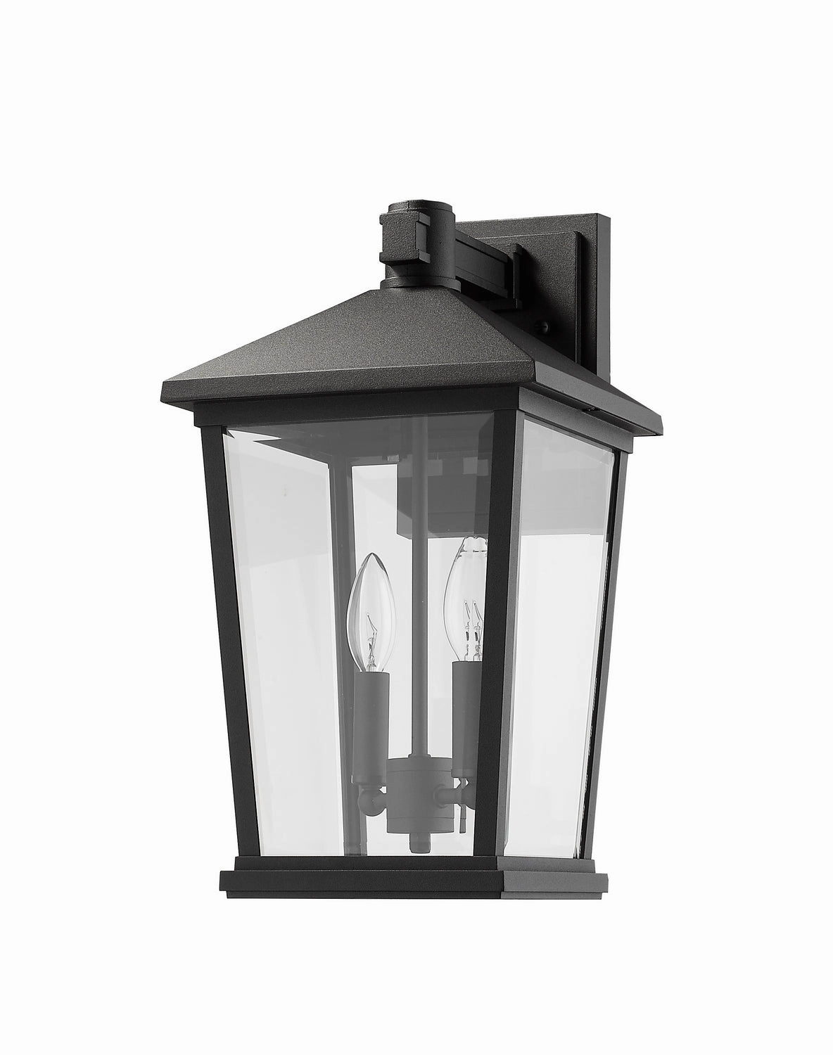 Beacon Two Light Outdoor Wall Sconce Black