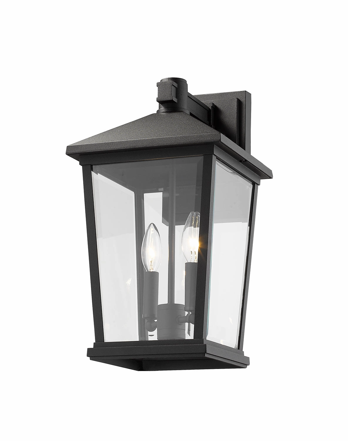 Beacon Two Light Outdoor Wall Sconce Black