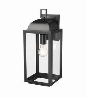 Beaufort One Light Outdoor Wall Sconce Powder Coated BlackOutdoor wall sconces with motion sensor