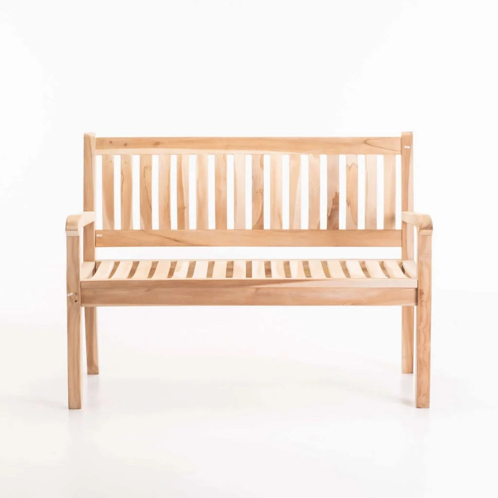 BEAUFORT TEAK 2 SEATER BENCH