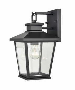 Bellmon One Light Outdoor Hanging Lantern Powder Coated BlackOutdoor wall sconces with motion sensor
