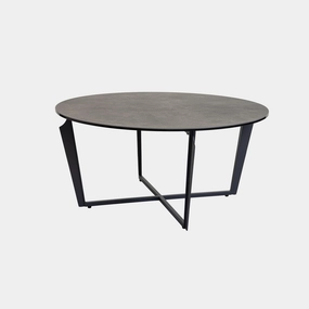 Benito - 90cm Round Coffee Table Ceramic Topoutdoor coffee table for patio or lounge