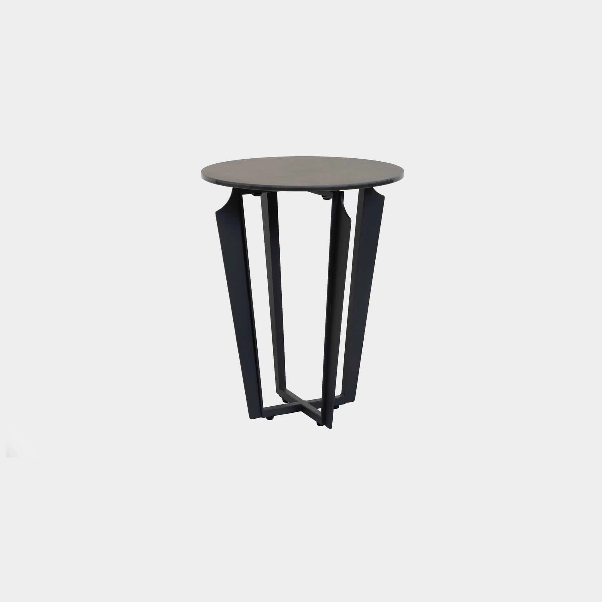 Benito - Round Lamp Table Ceramic Topoutdoor side table for patio furniture