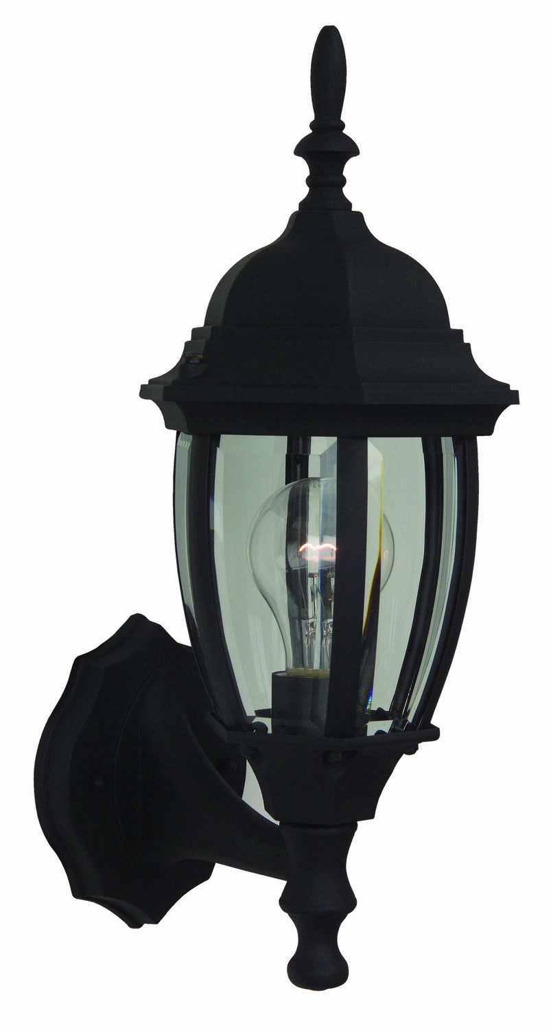 Bent Glass Cast One Light Wall Mount Textured Black