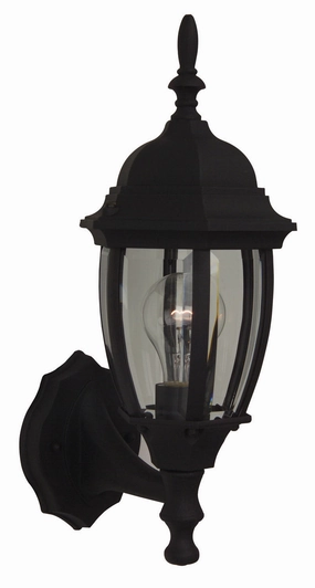Bent Glass Cast One Light Wall Mount Textured BlackOutdoor wall sconces with motion sensor