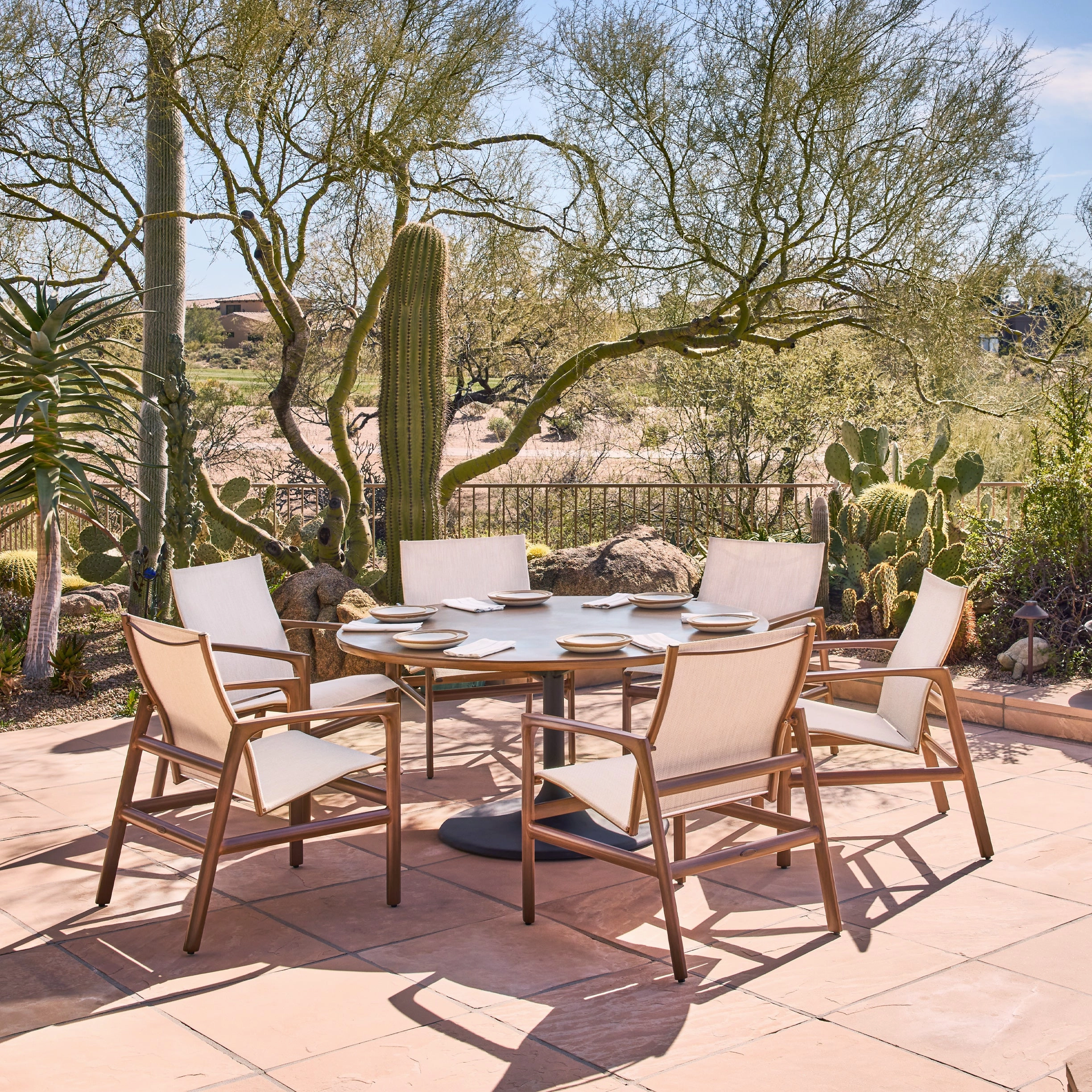 Berkeley Sling Swivel Rocker Dining Chair