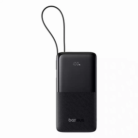 Todays Trending Deals Baseus Bipow 2 10000Mah 20W Digital Display Power Bank With Built-In Type C Cable