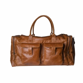Hot Deal Alert Hot Savings Alert Mally Philip Leather Travel Duffel Bag | Toffee
