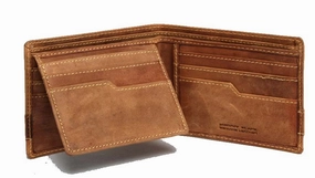 Johnny Black Rugged Leather 9Cc Wallet | Brown Grab It Before Gone