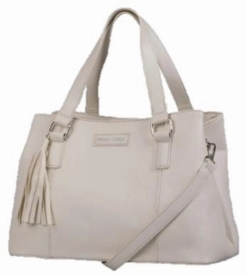 Mega Sale Now Daily Hot Deal Pierre Cardin Abigail Relaxed Satchel Handbag | Cream