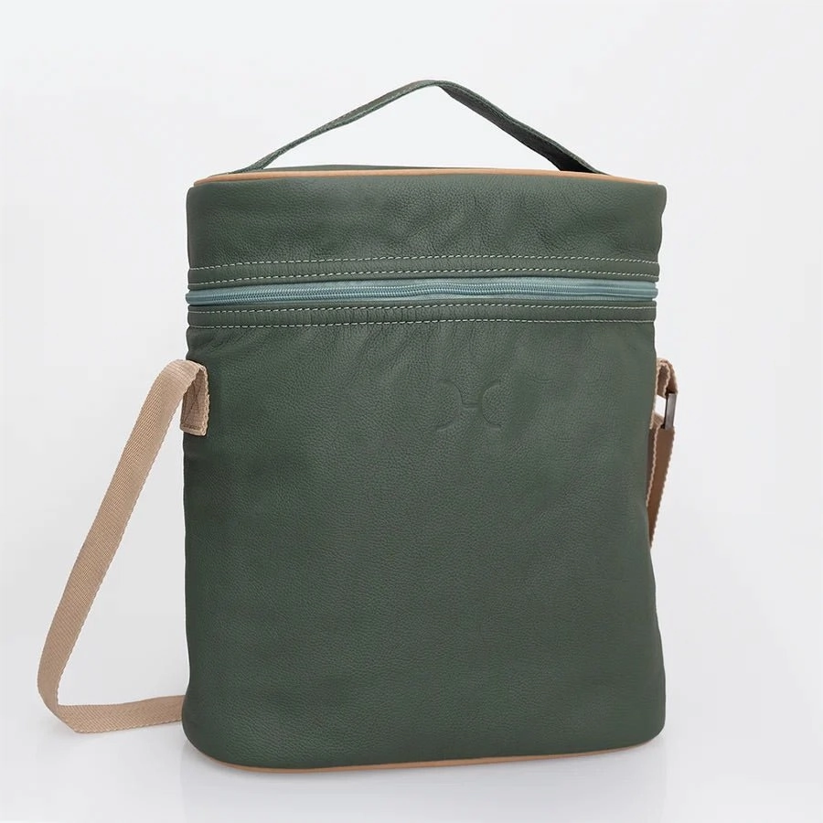 Thandana Leather Jumbo Wine Cooler Carry Bag New Arrival Discount