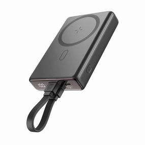 Joyroom Jr-Pbm01 20W Magnetic Wireless Power Bank With Built-In Cable &Amp; Kickstand 10000Mah Black Hot Sale Alert Special Deals Online