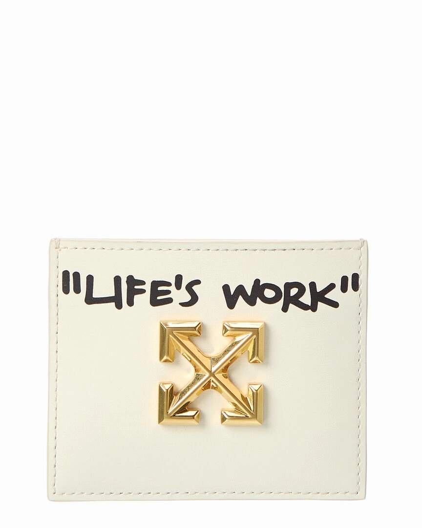 Off-White Jitney Simple Leather Card Holder Special Price Offer Exclusive Online Offer