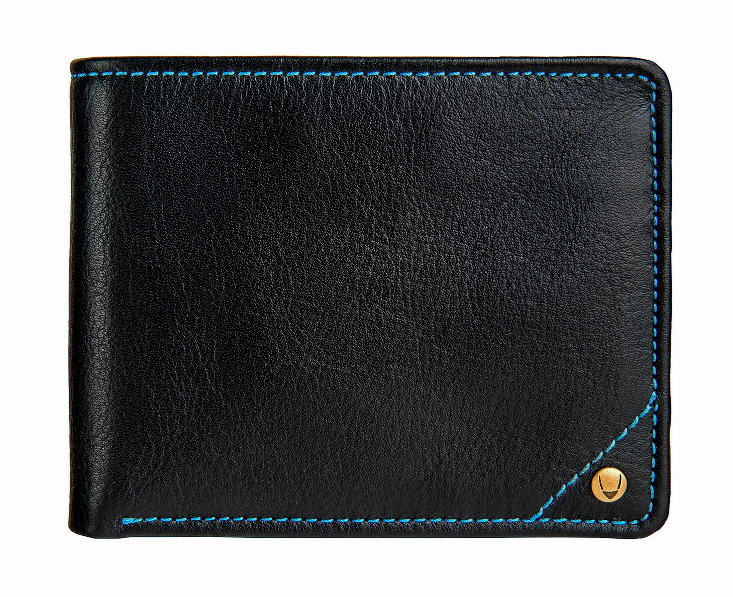 Sweet Deal Today Special Steal Event Hidesign Angle Stitch Leather Multi-Compartment Leather Wallet Black