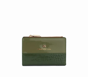 Gunas New York Madison Green Vegan Leather Wallet Online Exclusive Deal