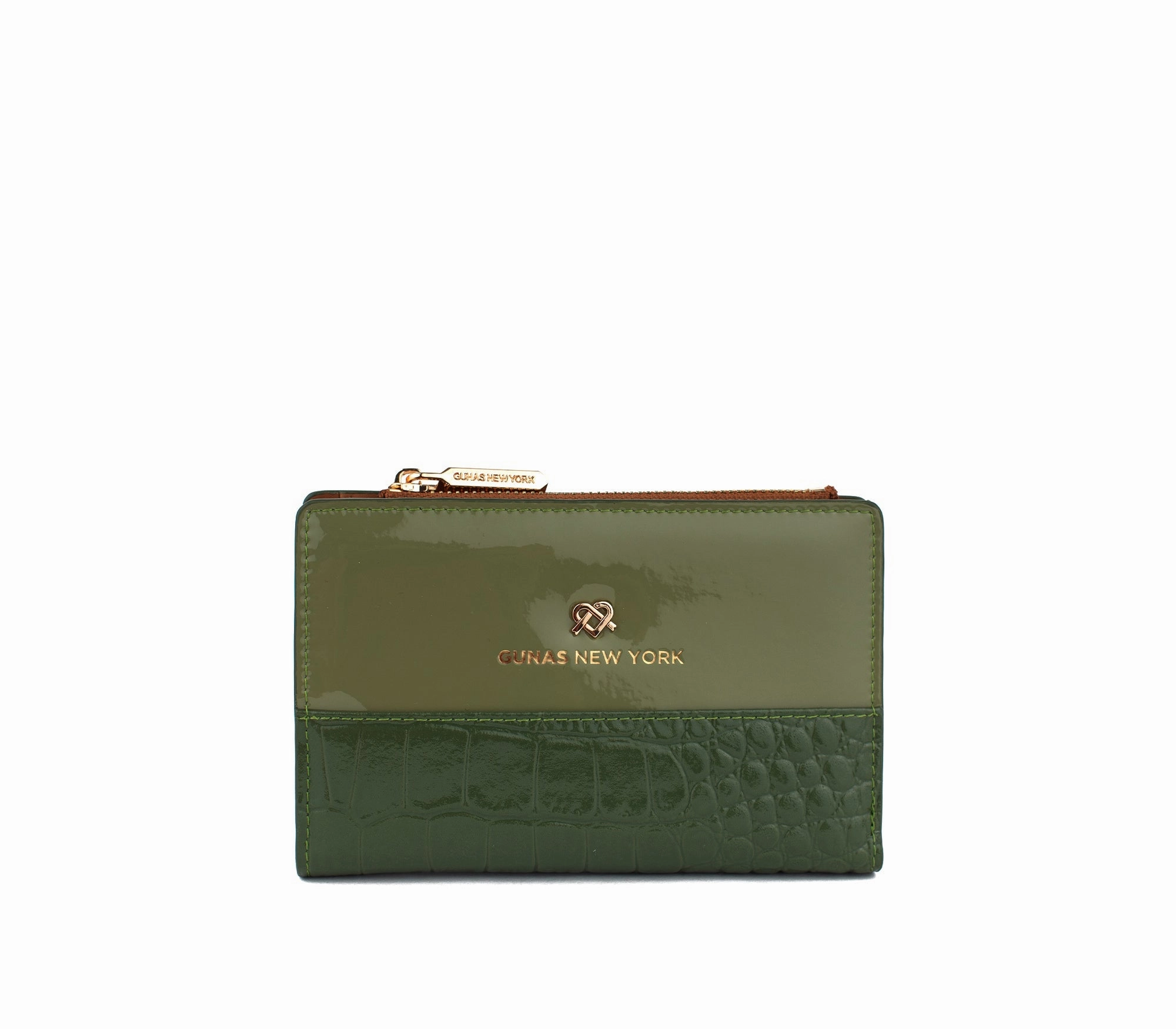 Gunas New York Madison Green Vegan Leather Wallet Online Exclusive Deal
