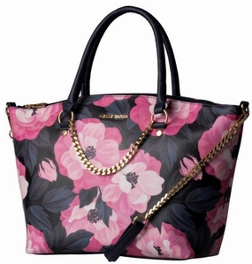 GiftWorthy Sale Instant Savings Deal Pierre Cardin Victoria Floral Tote Handbag | Black Floral