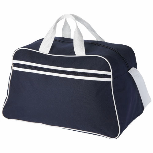 Dont Wait Save Hot Pick Deal San Jose 2-Stripe Sports Duffel Bag 30L - Navy/White