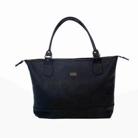 Tan Leather Goods - Daisy Leather Handbag | Black MustHave Gift Ideas Hot Offer Frenzy