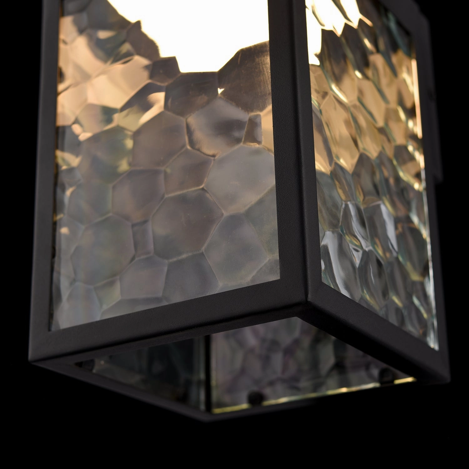 Bishop Led Outdoor LED Wall Sconce Black w/Honeycomb Glass
