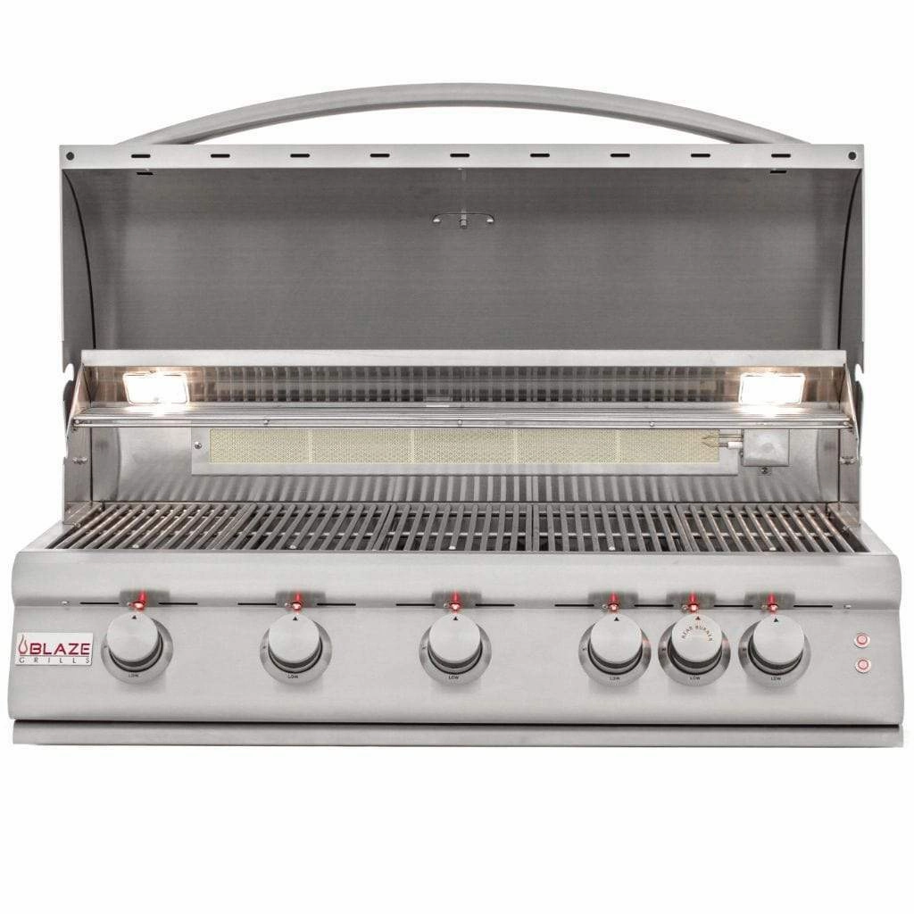 Blaze 40" 5-Burner LTE Gas Grill with Built-in Lighting BLZ-5LTE2 compact BBQ grill for small spaces