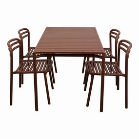 Bliss Rectangular Dining Table Set w/ Side Chairsoutdoor patio dining furniture set