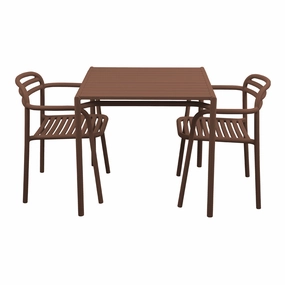 Bliss Square Dining Table Set w/ Armchairsoutdoor patio dining furniture set