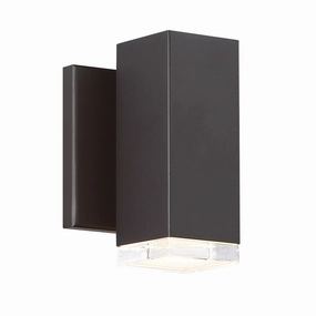 Block LED Wall Light BronzeOutdoor wall sconces with motion sensor