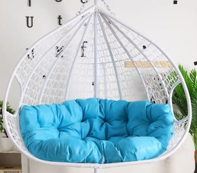 Blue Cushion for Double Seater Hanging Egg Chairthick cushion for outdoor egg chair
