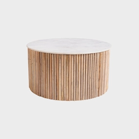Bombay - Round Coffee Table with Marble Topoutdoor coffee table for patio or lounge