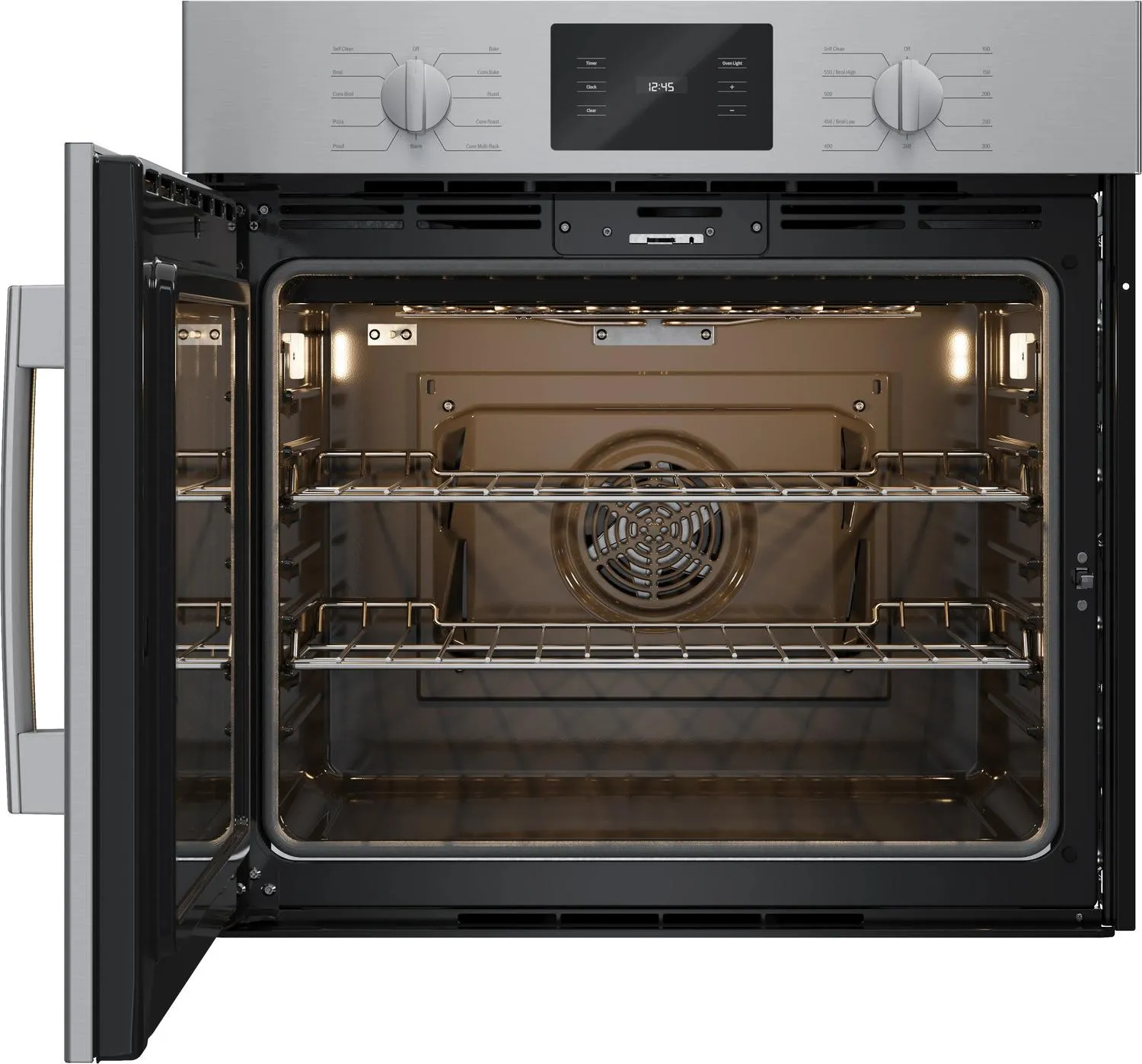 Bosch HBL5455LUC 500 Series Single Wall Oven 30" Left Sideopening Door, Stainless Steel