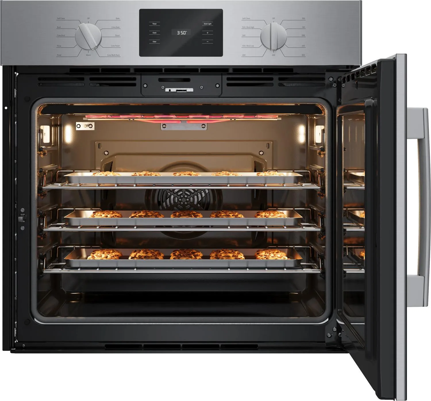 Bosch HBL5455RUC 500 Series Single Wall Oven 30" Right Sideopening Door, Stainless Steel