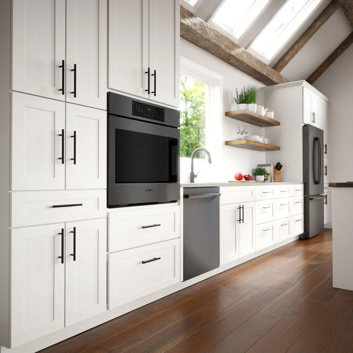 Bosch HBL8444LUC 800 Series Single Wall Oven 30'' Left Sideopening Door, Black Stainless Steel Hbl8444Luc