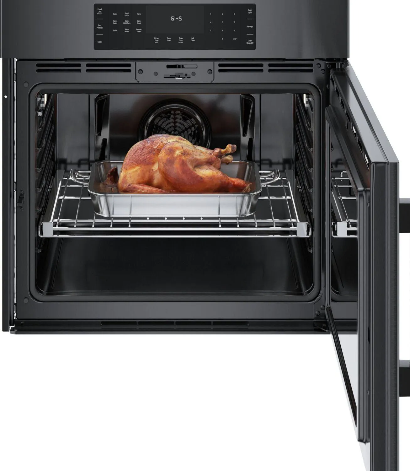 Bosch HBL8444RUC 800 Series Single Wall Oven 30'' Right Sideopening Door, Black Stainless Steel Hbl8444Ruc