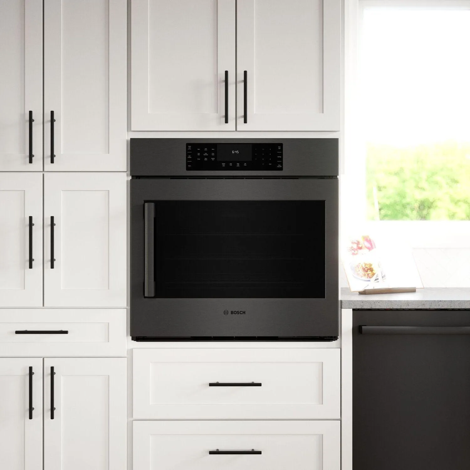 Bosch HBL8444RUC 800 Series Single Wall Oven 30'' Right Sideopening Door, Black Stainless Steel Hbl8444Ruc