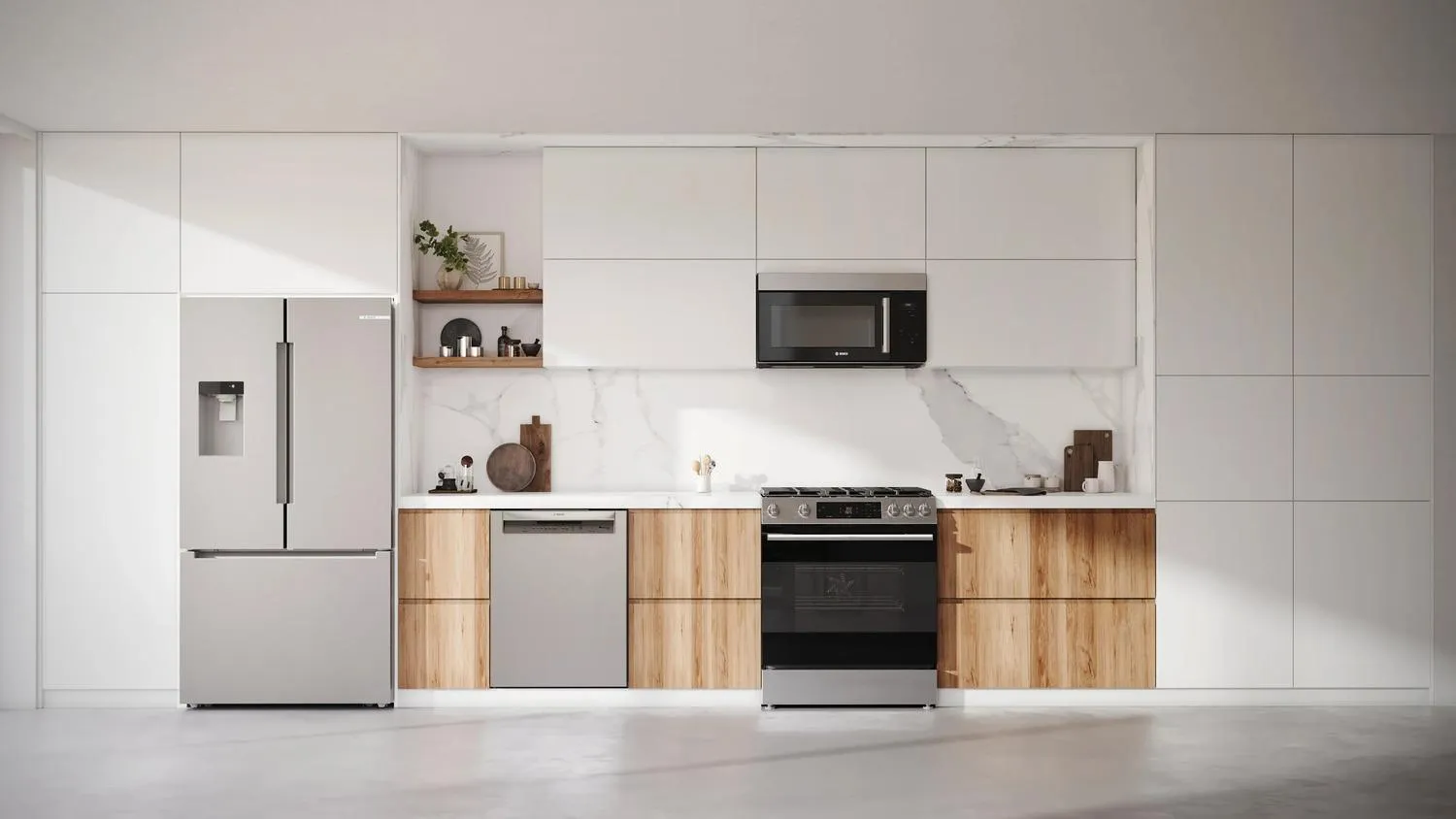 Bosch HMV1055U 100 Series Over-The-Range Microwave 30" Left Sideopening Door, Stainless Steel
