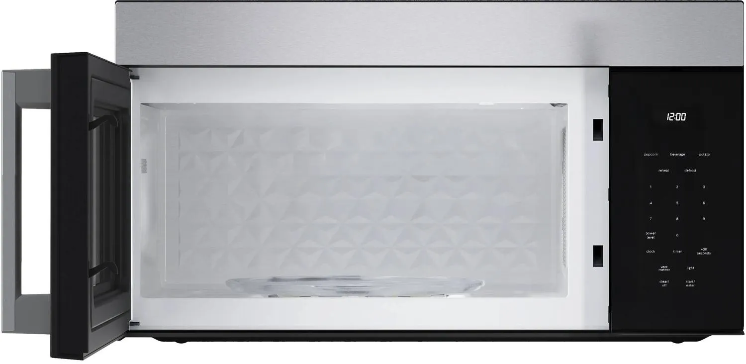 Bosch HMV1055U 100 Series Over-The-Range Microwave 30" Left Sideopening Door, Stainless Steel