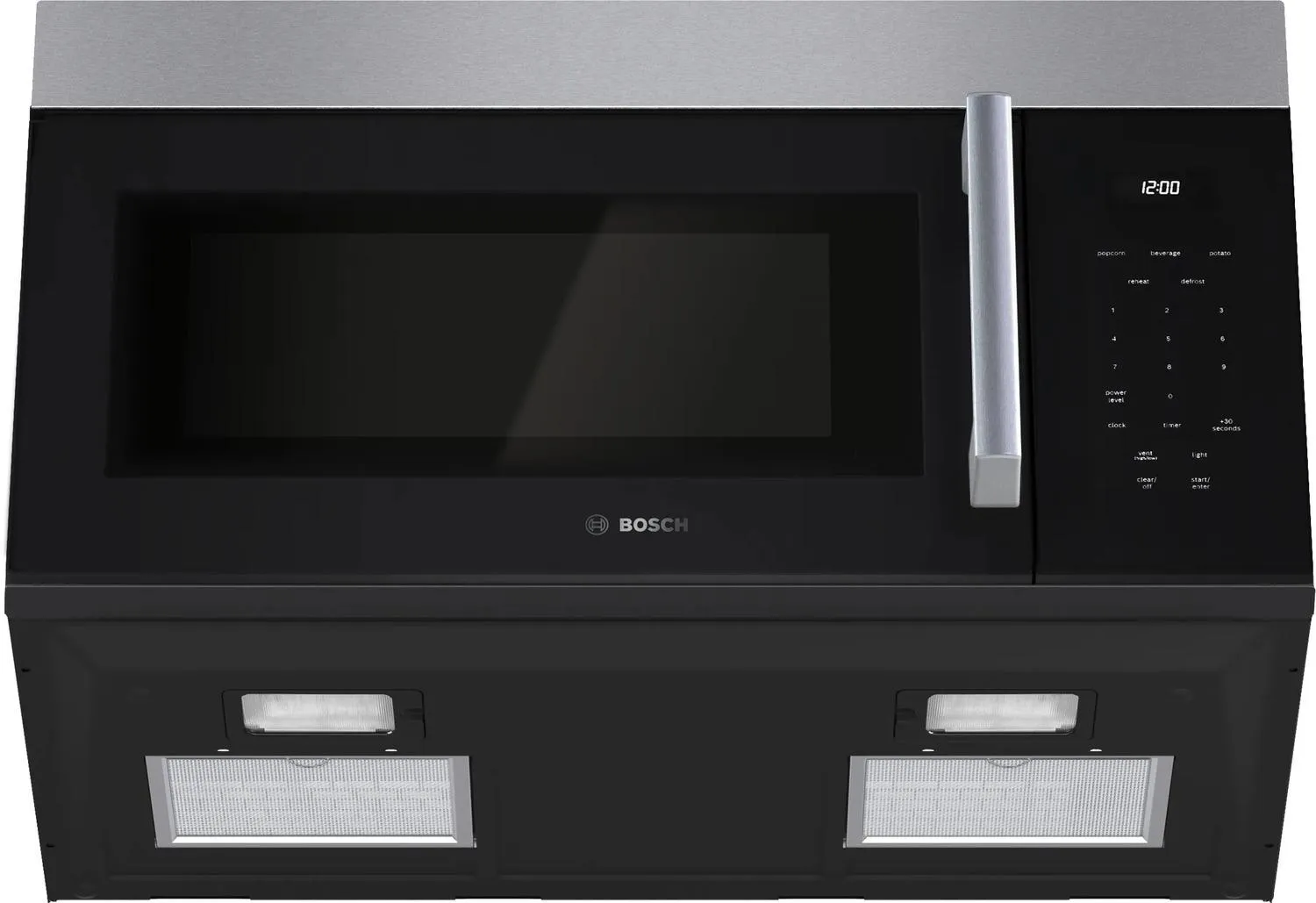 Bosch HMV1055U 100 Series Over-The-Range Microwave 30" Left Sideopening Door, Stainless Steel