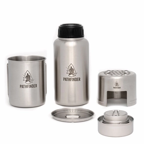 Bottle Cook Set and Alcohol Stove COMBO professional grade outdoor cooking tools