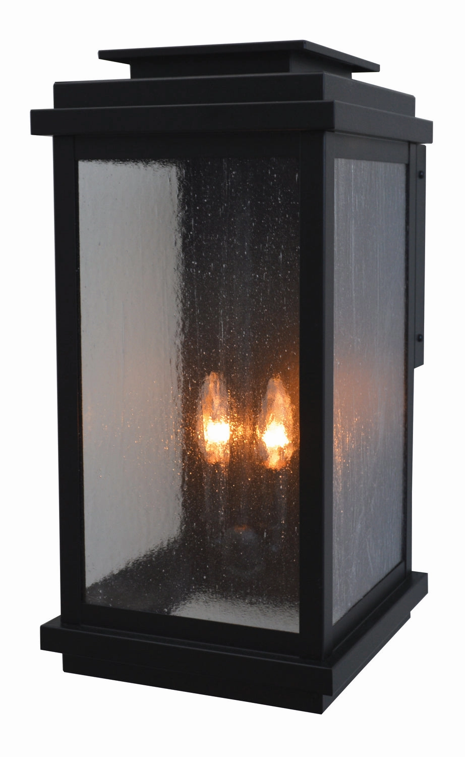 Bournemouth Two Light Wall Mount Satin BlackOutdoor wall sconces with motion sensor
