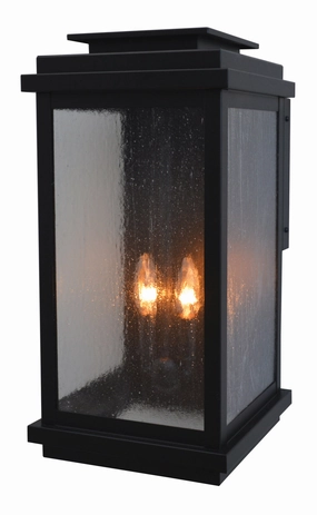 Bournemouth Two Light Wall Mount Satin BlackOutdoor wall sconces with motion sensor