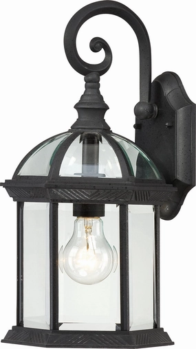 Boxwood One Light Wall Lantern Textured BlackOutdoor wall sconces with motion sensor